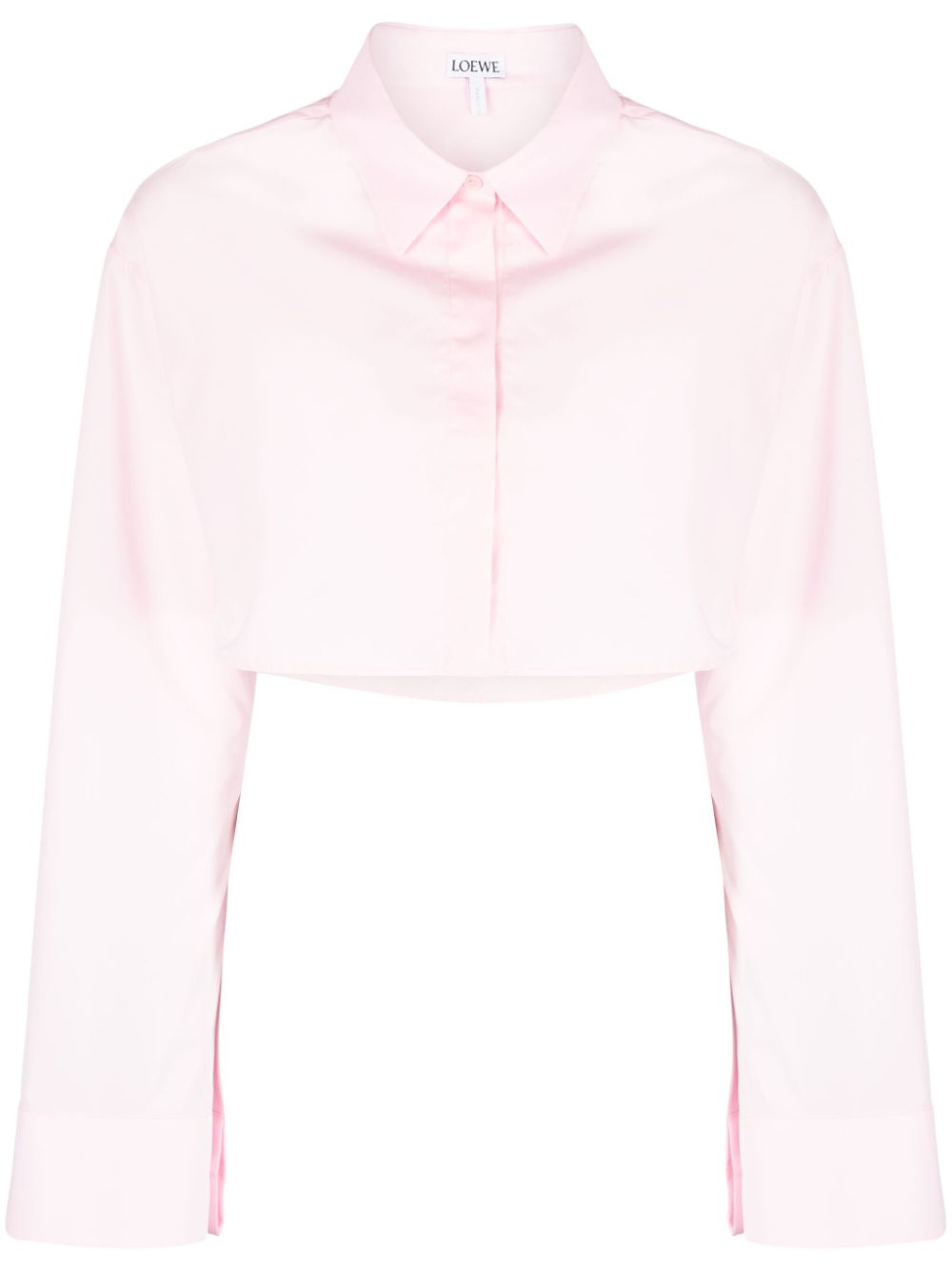 Cotton cropped shirt