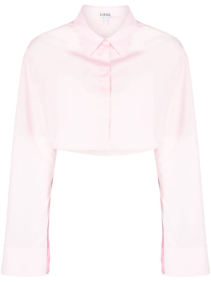 Cotton cropped shirt