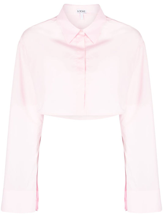 Cotton cropped shirt