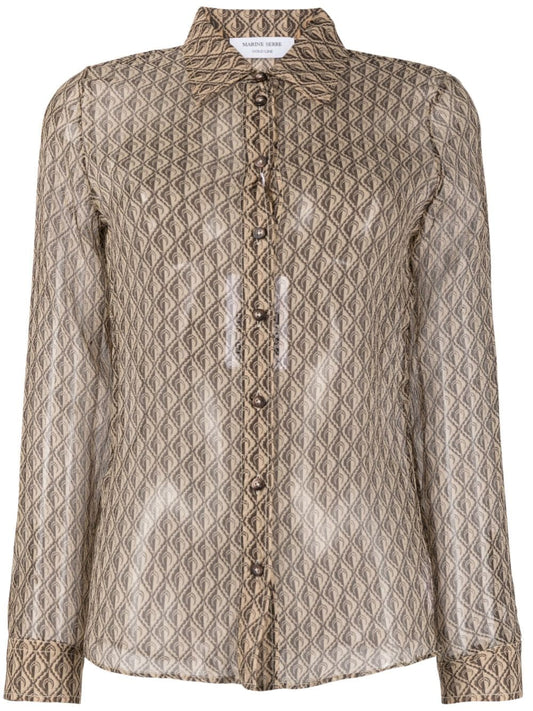 Moon diamant silk shirt