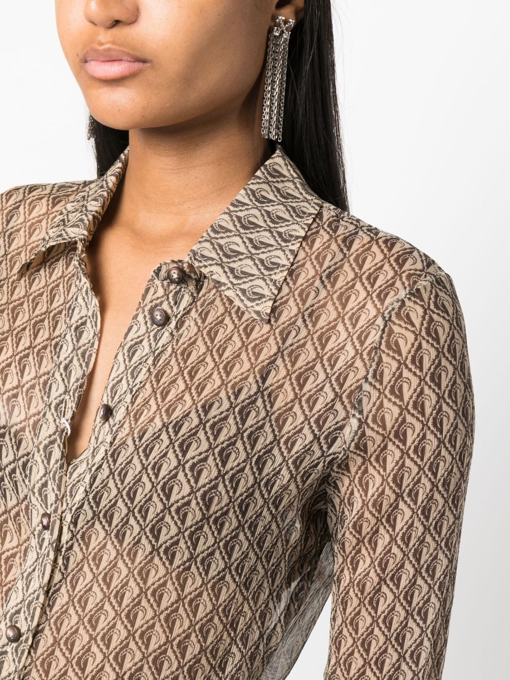 Moon diamant silk shirt