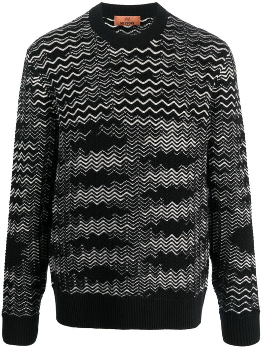 Chevron wool blend sweater