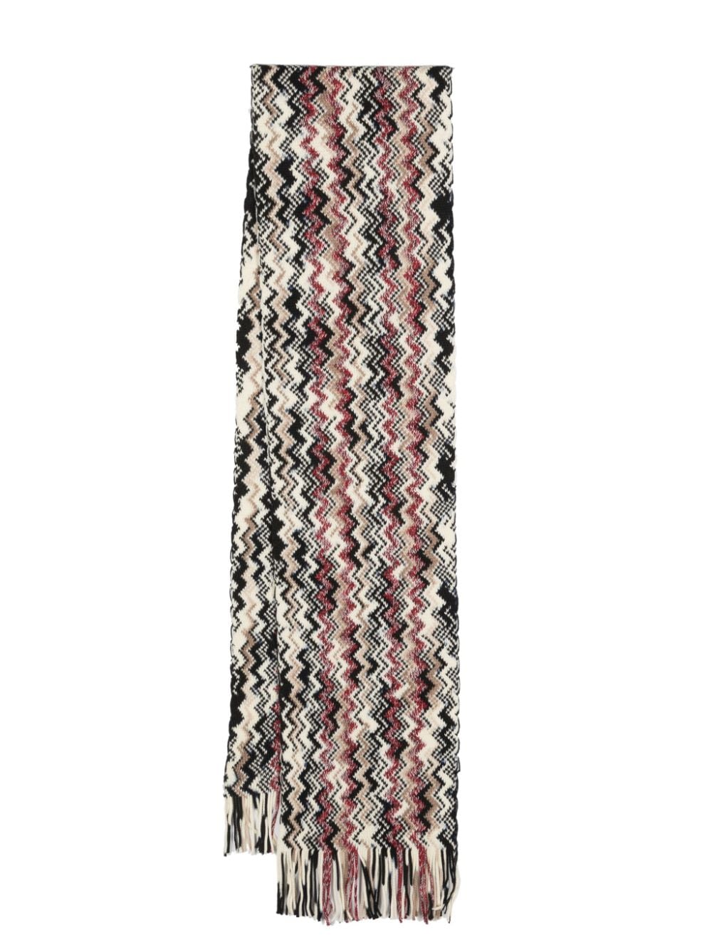 Fringe wool scarf