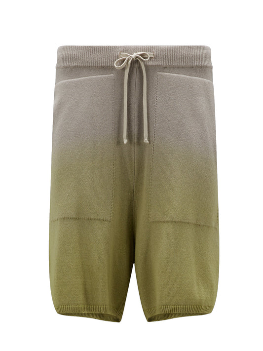 Gradient effect cashmere shorts