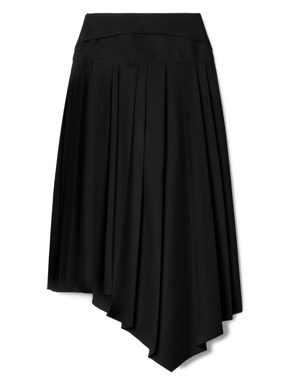 Belted pleated skirt