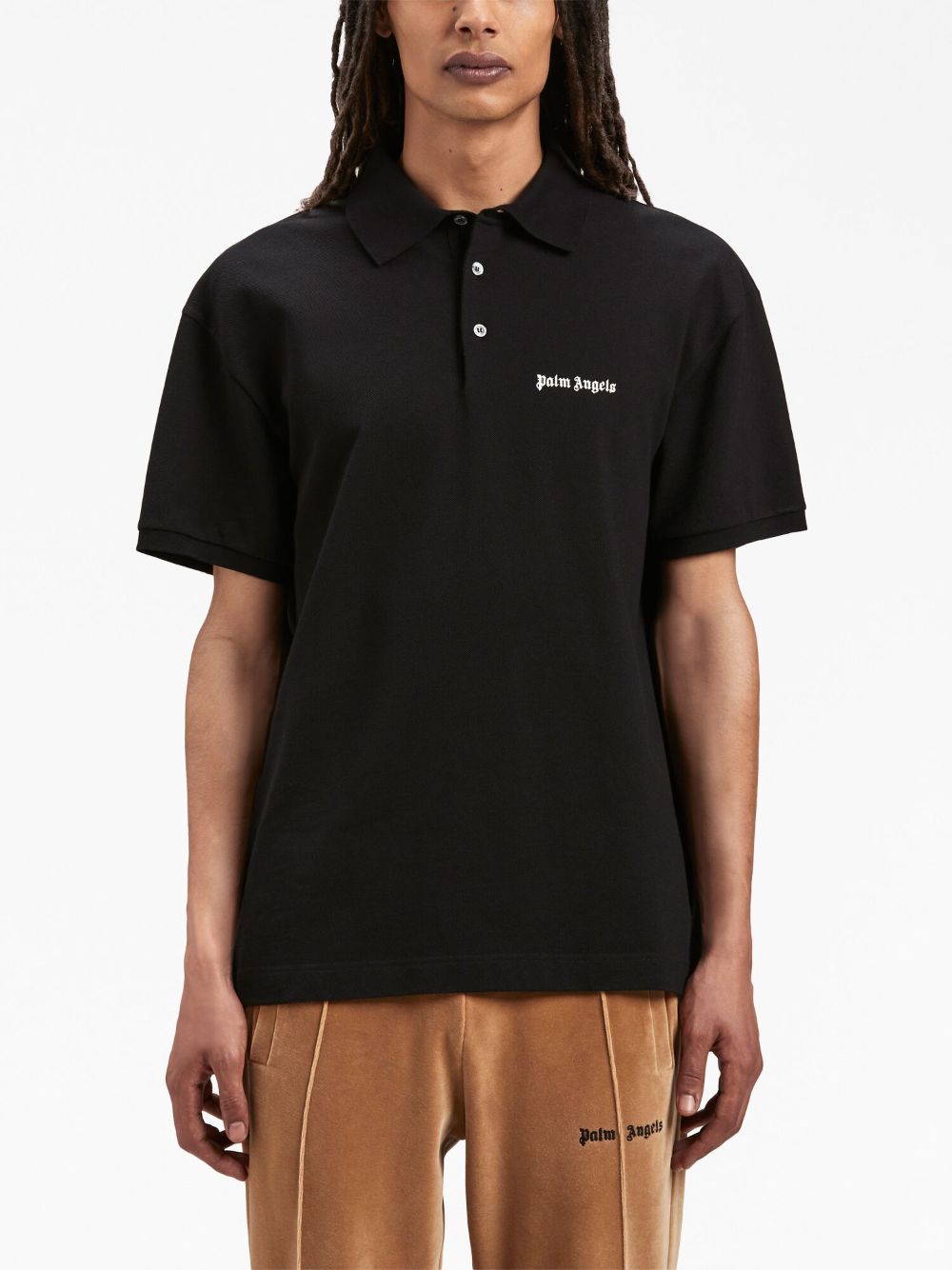 Embroidered logo cotton polo shirt