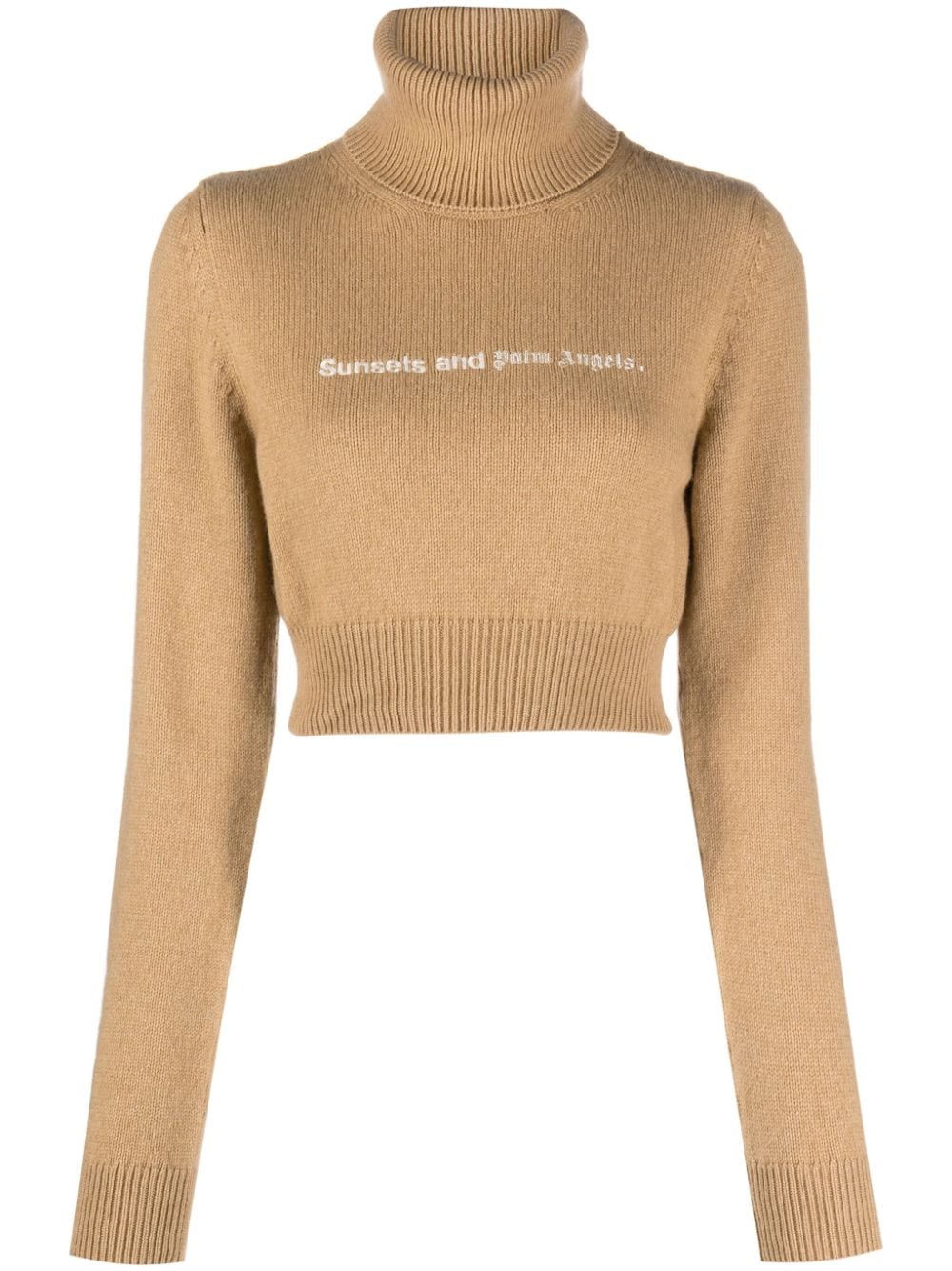 Cropped high neck sweater