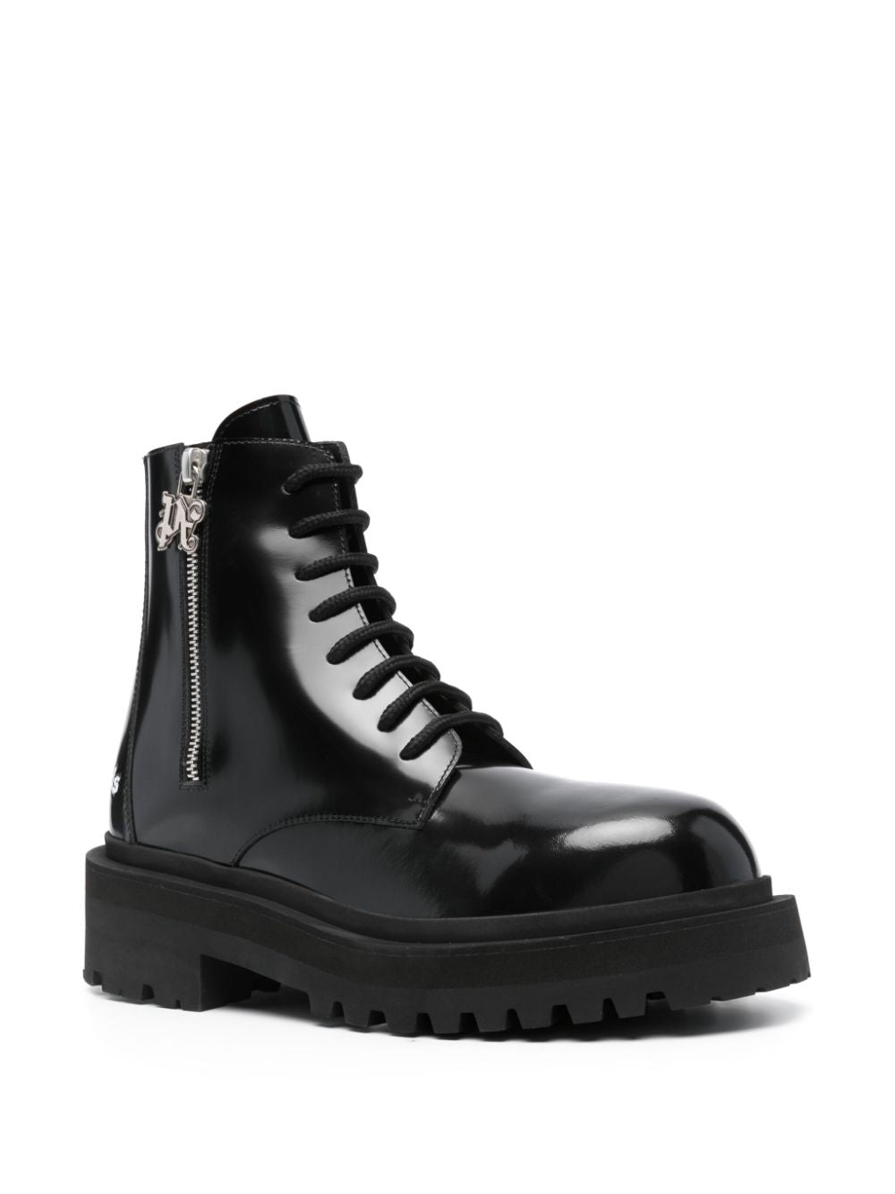 Leather combat boots