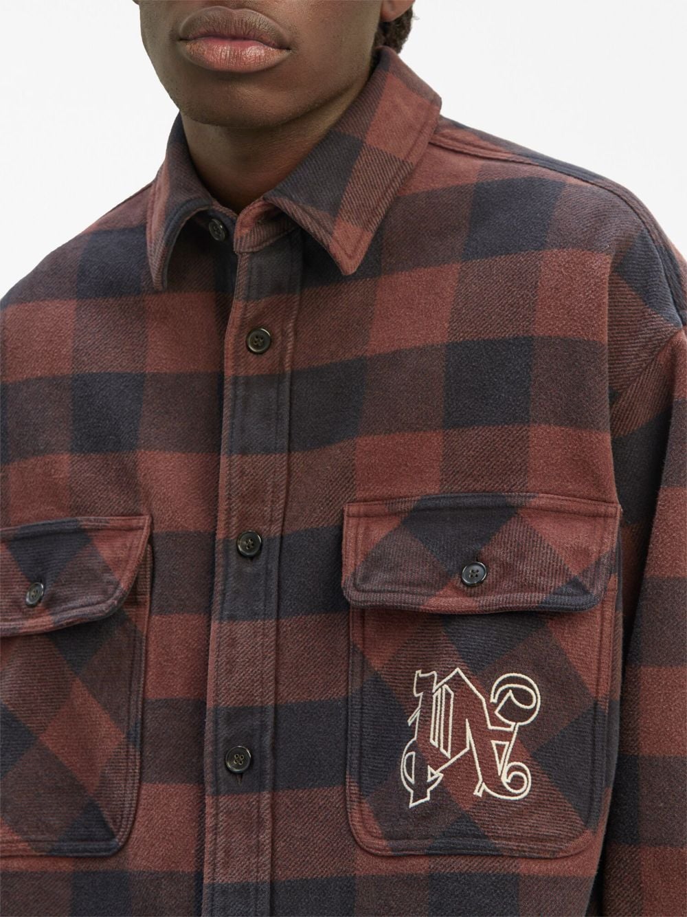 Monogram cotton overshirt