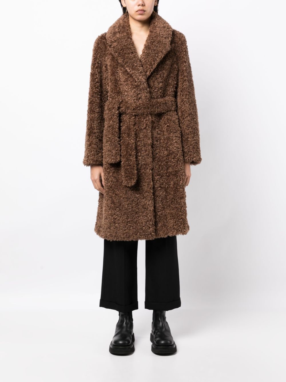 Long faux fur coat