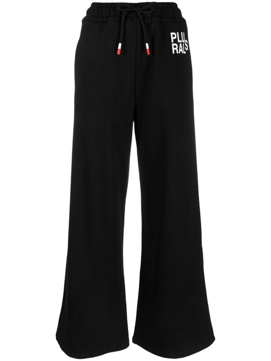 Flared cotton sweatpants