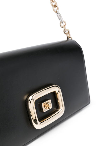 Viv choc patent leather chain bag