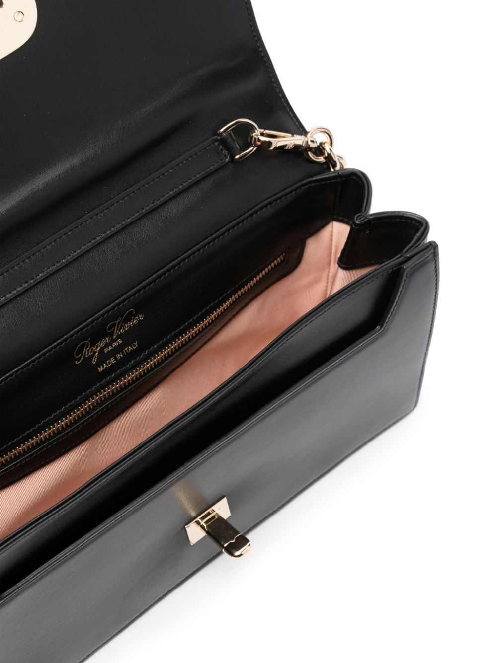 Viv choc patent leather chain bag