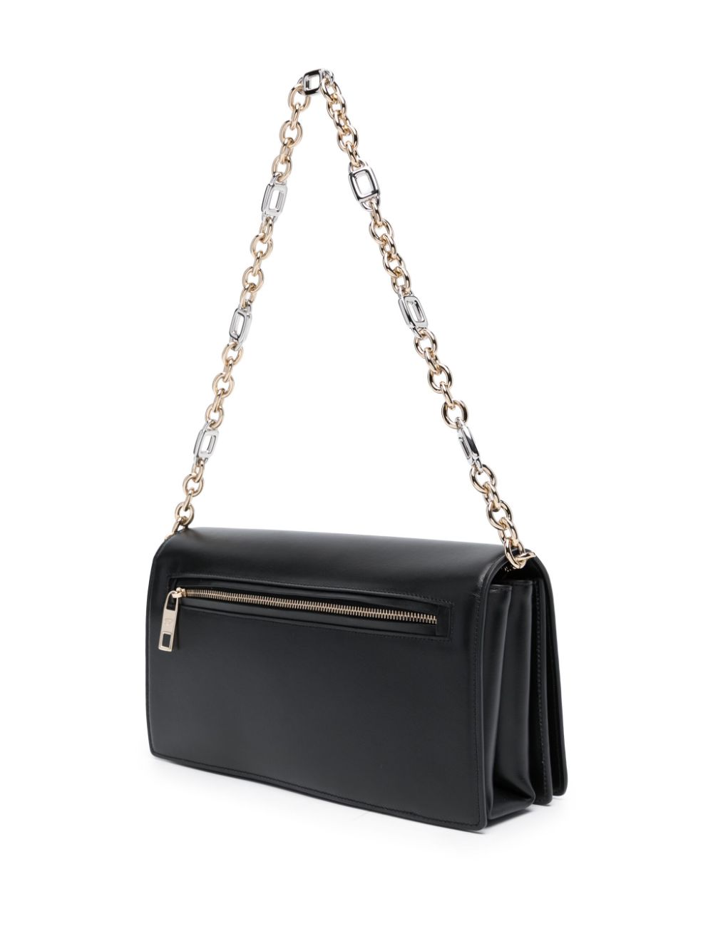 Viv choc patent leather chain bag