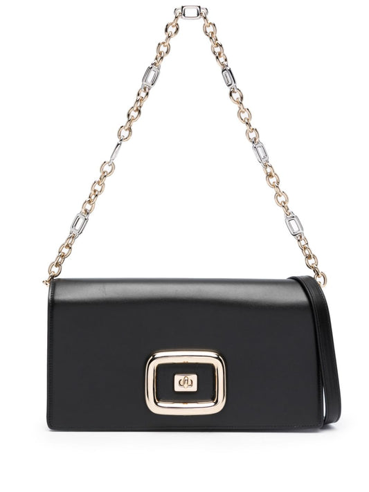 Viv choc patent leather chain bag