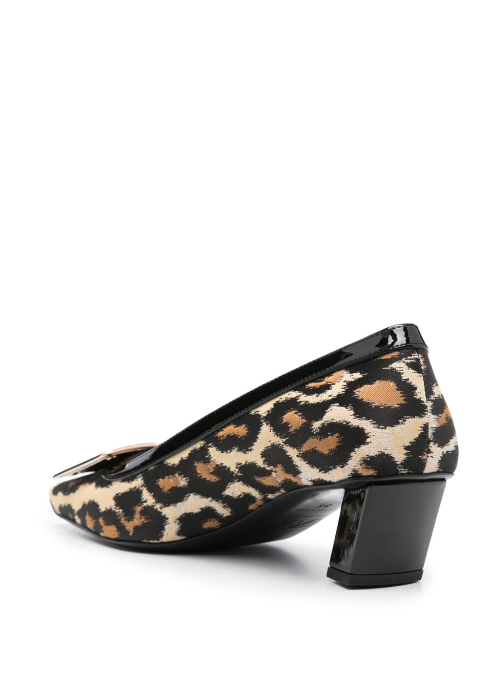 Belle vivier leopard patent leather pumps