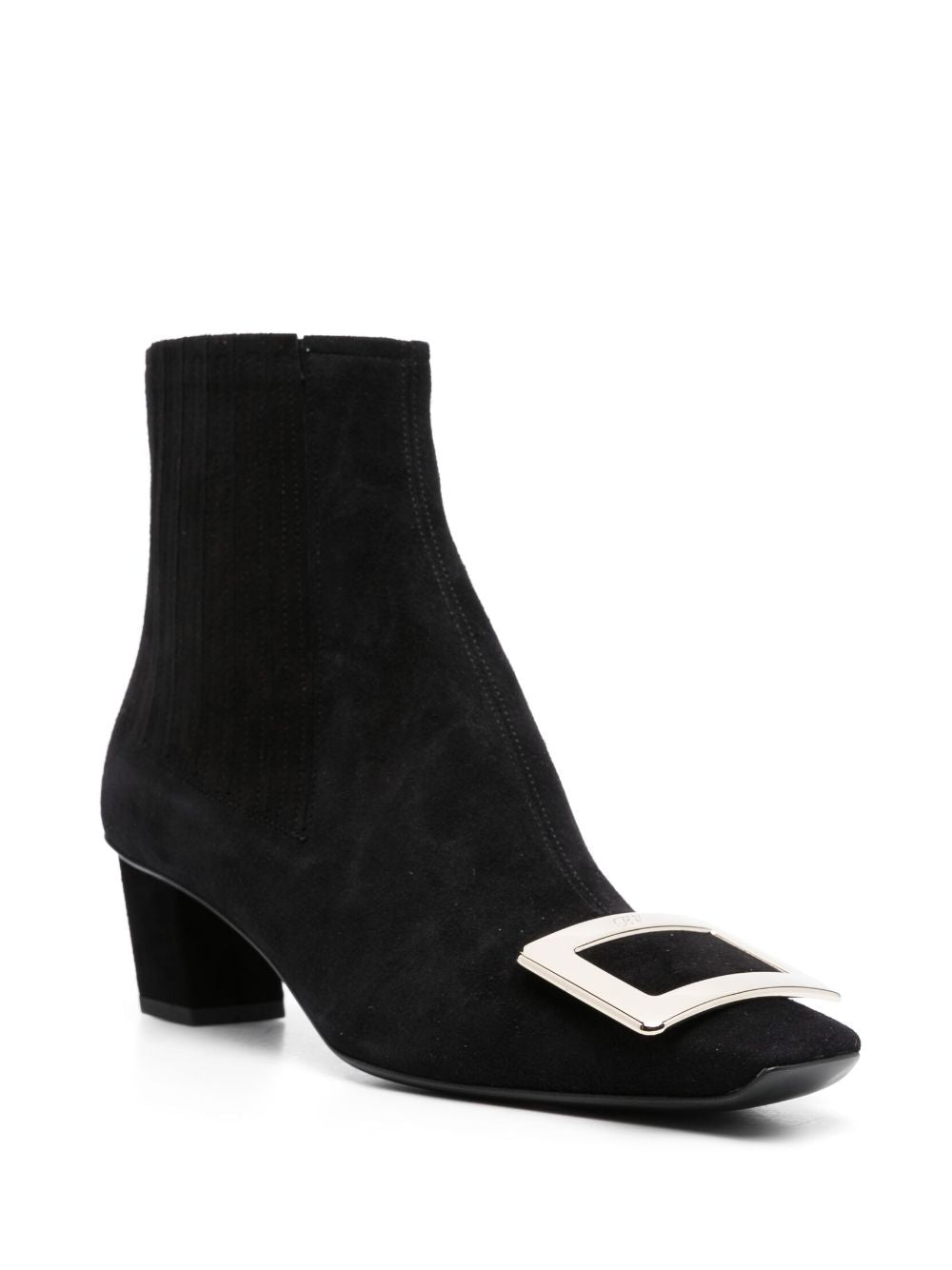 Belle vivier leather heel ankle boots