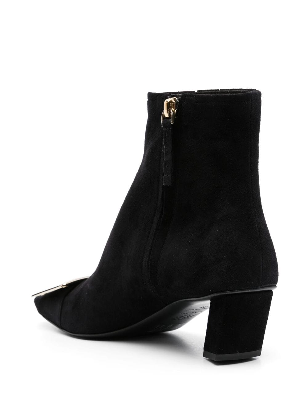 Belle vivier leather heel ankle boots