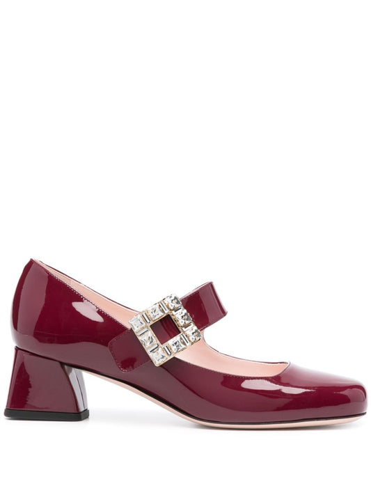 Tres vivier strass patent leather pumps