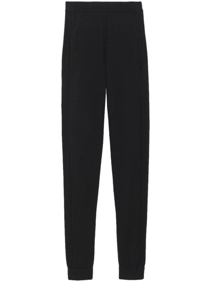 High-waisted cashmere leggings