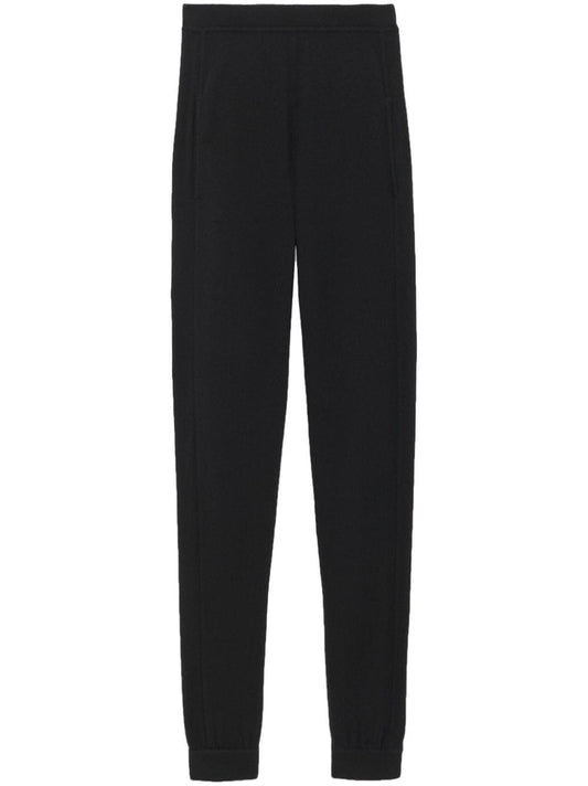 High-waisted cashmere leggings