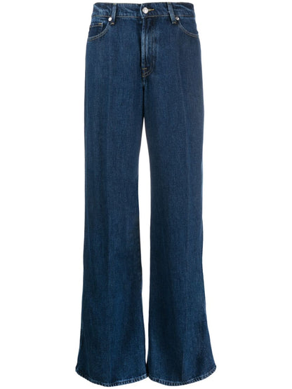 Wide leg denim jeans