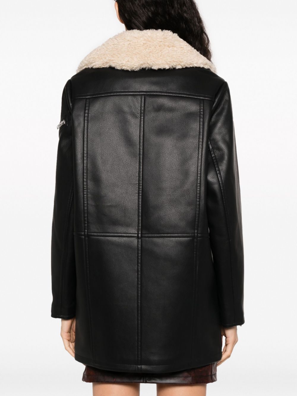 Kinsley faux leather biker coat