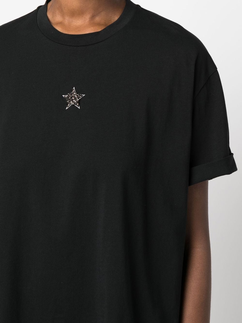 Embroidered mini star cotton t-shirt