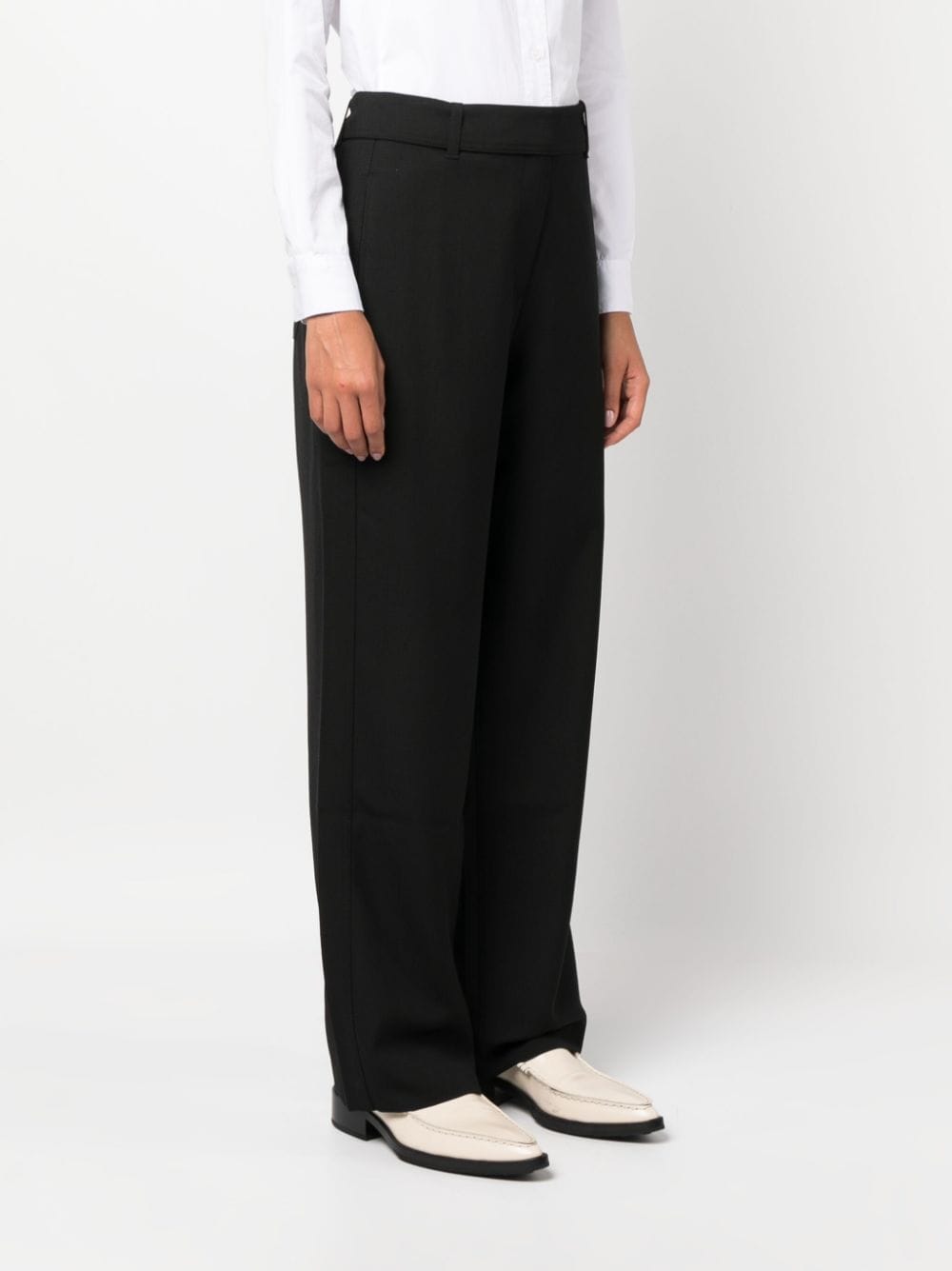 Wool blend trousers