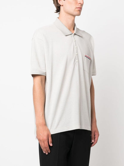 Oversized cotton polo shirt