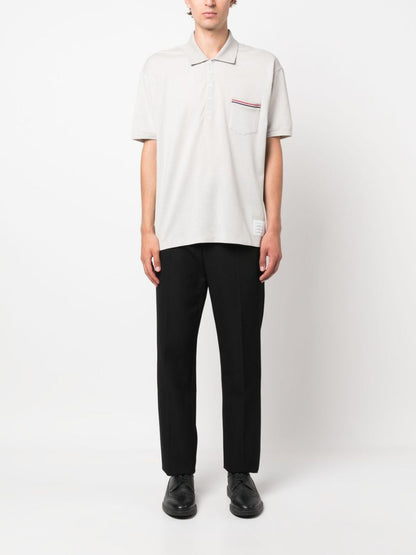 Oversized cotton polo shirt