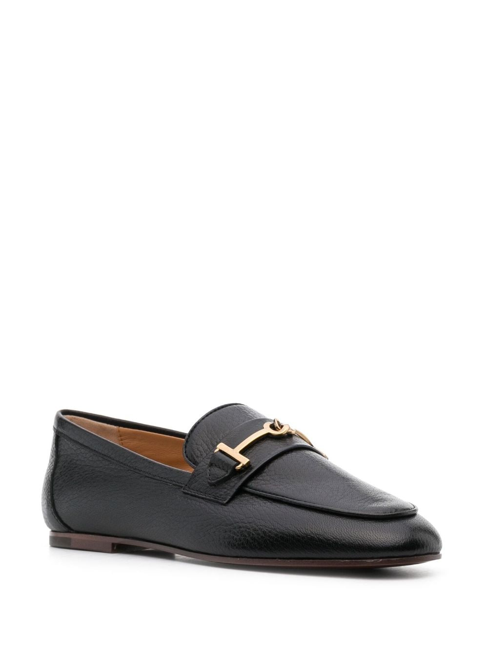 T-ring leather loafers