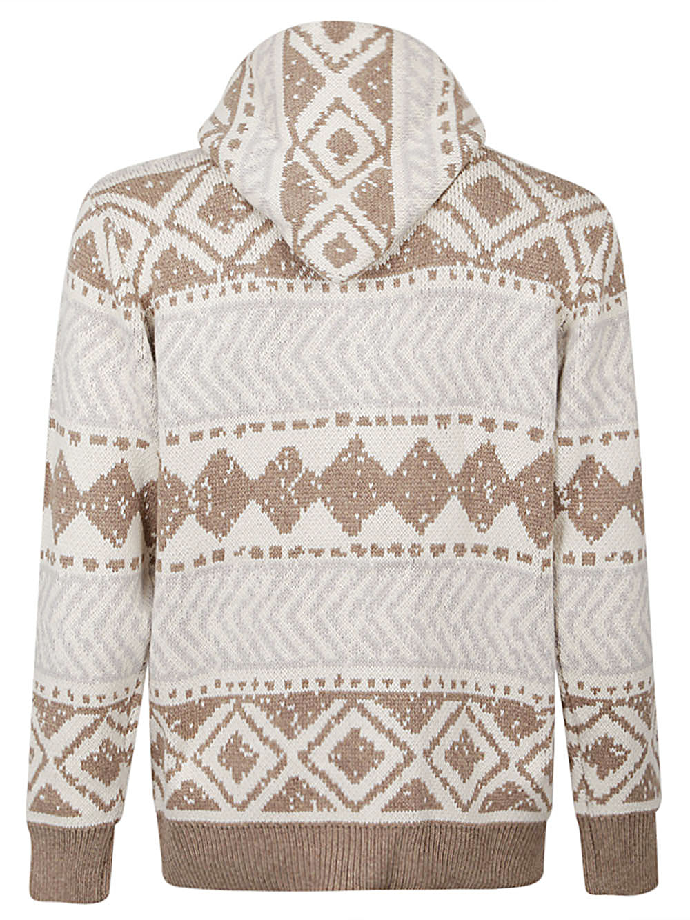 Ethnic print cardigan