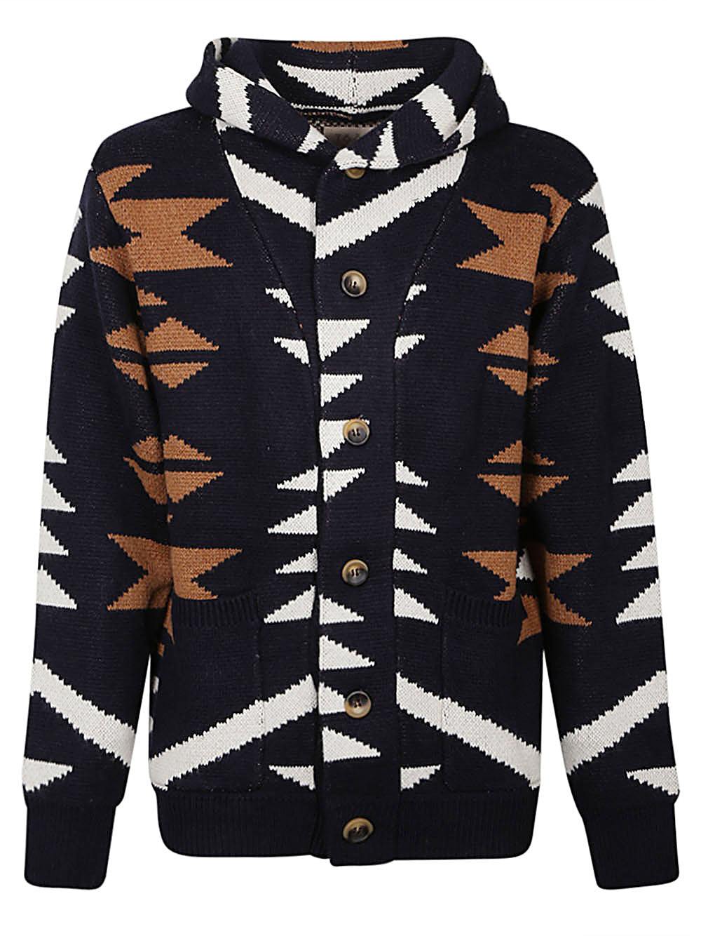 Ethnic print cardigan