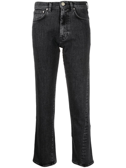 Twisted seam denim jeans