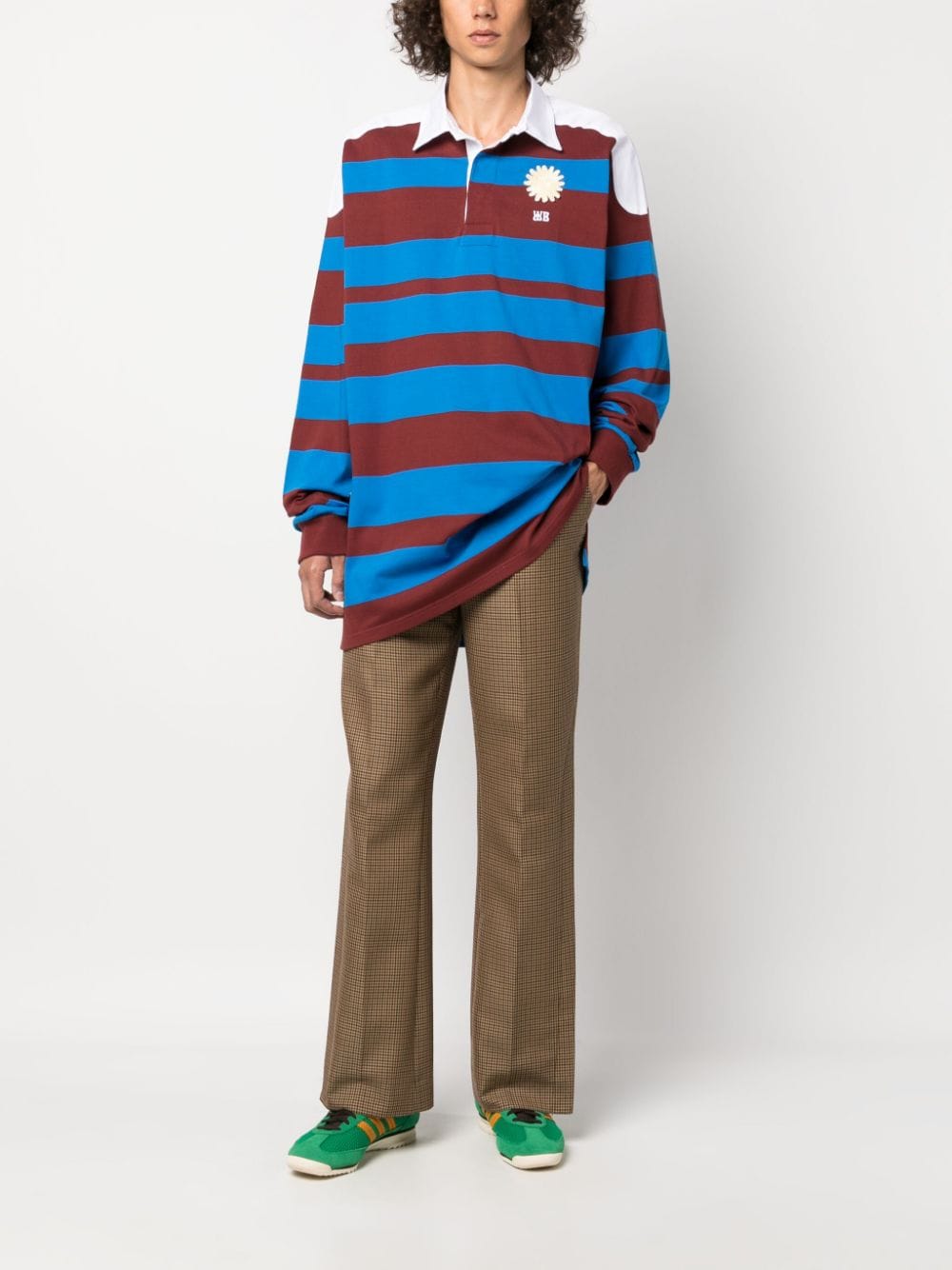 Striped cotton polo shirt