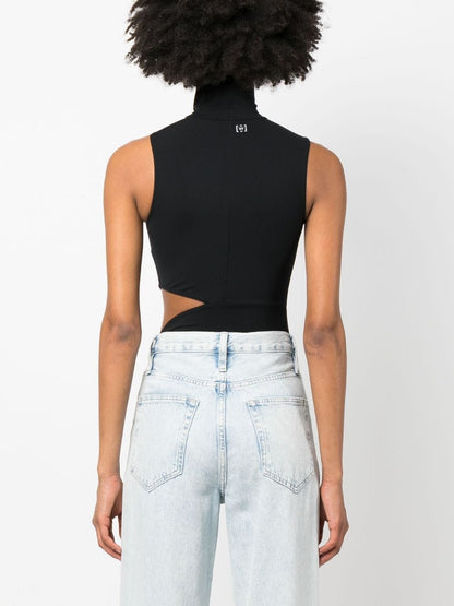 High neck cut-out bodysuit