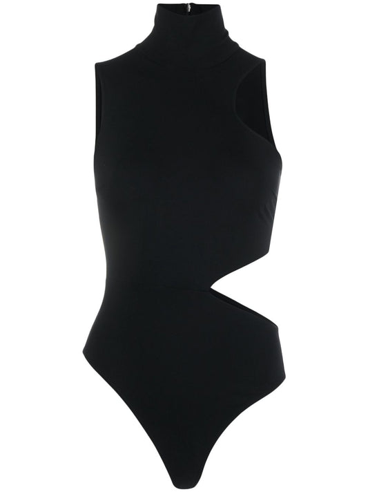 High neck cut-out bodysuit