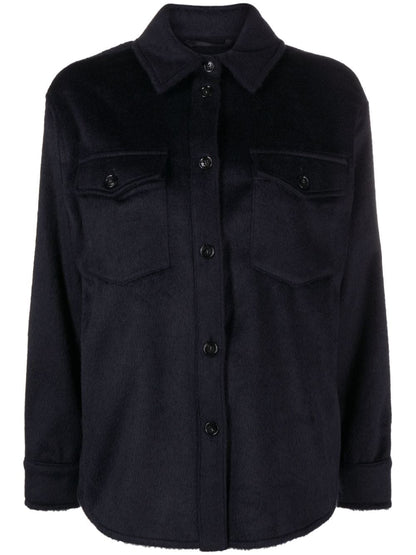 Wool blend overshirt