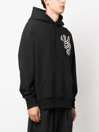 Logo organic cotton hoodie