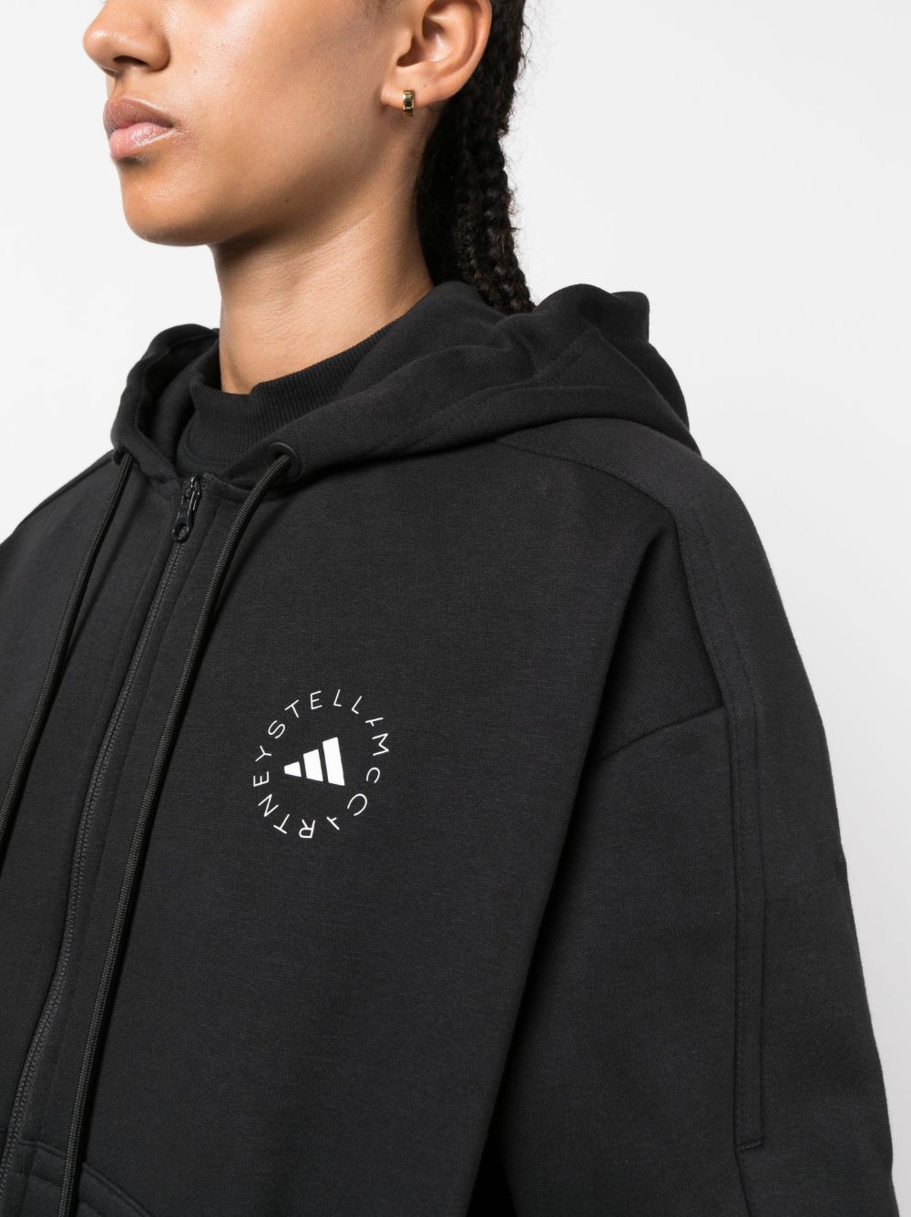 Logo organic cotton hoodie