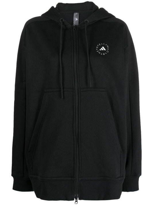 Logo organic cotton hoodie