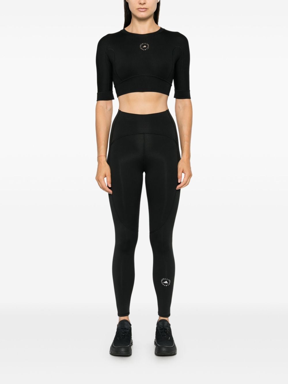 Logo nylon leggings