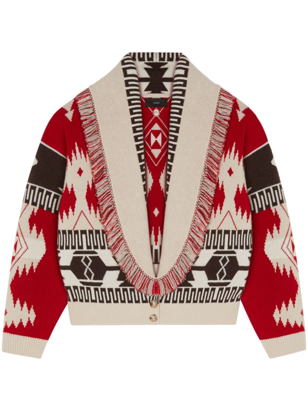 Icon jacquard wool and cashmere cardi-bomber