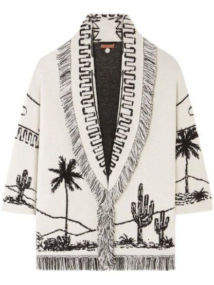 Icon jacquard cashmere cardigan