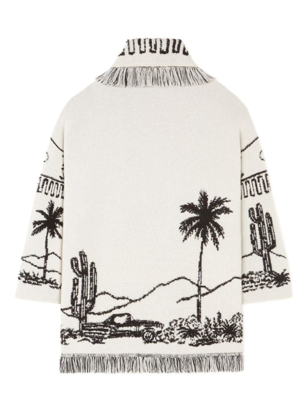 Icon jacquard cashmere cardigan