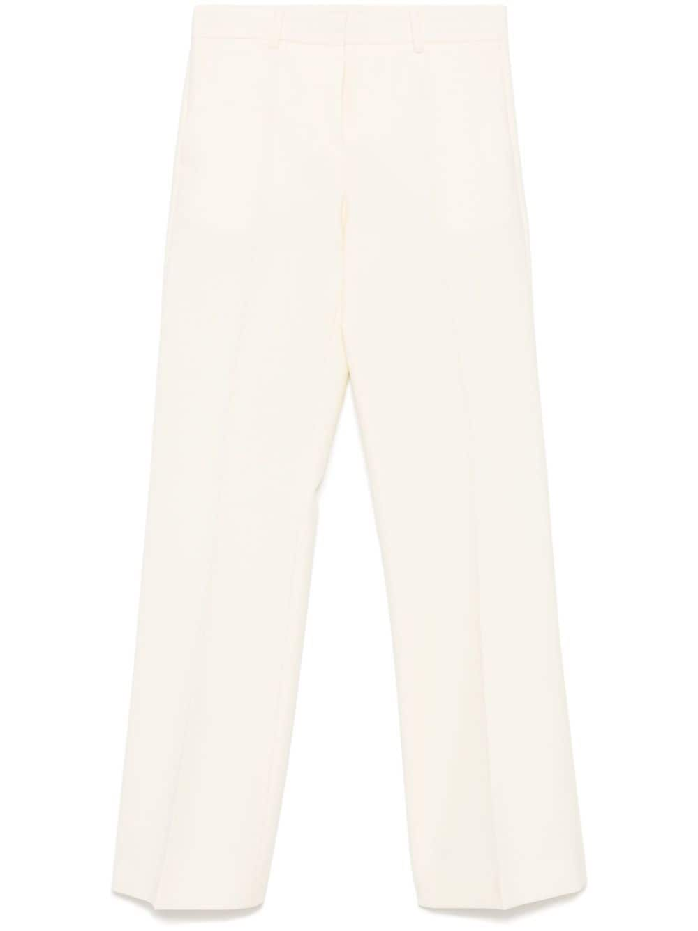 Wool flared trousers