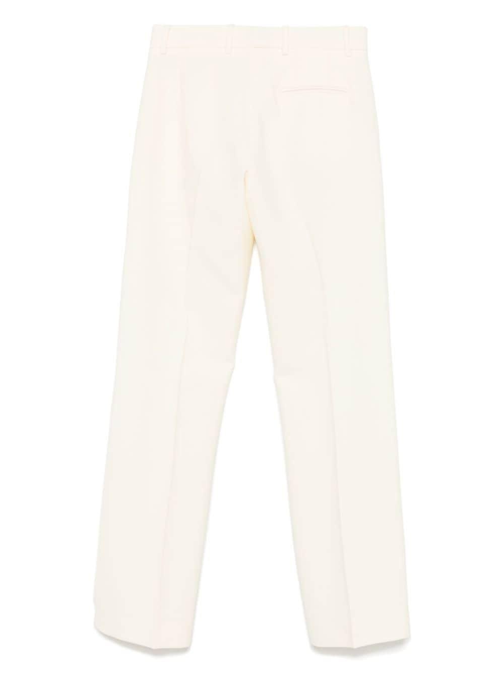 Wool flared trousers