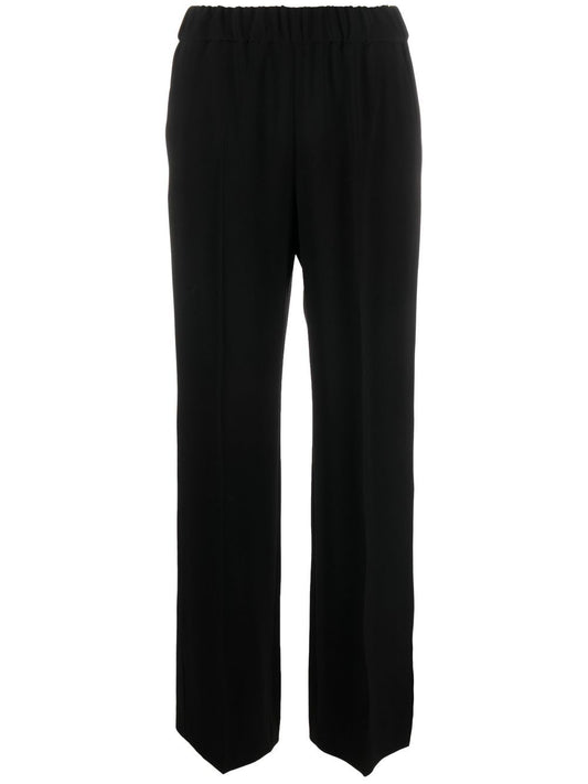 Elasticated waist straigh-leg trousers