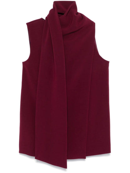 High-neck sleeveless top